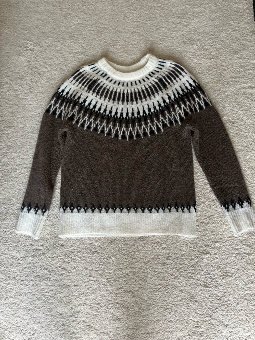 Primark Knit Sweater in Brown and Cream
